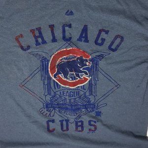 Cubs tee-shirt, short sleeved, blue, L used